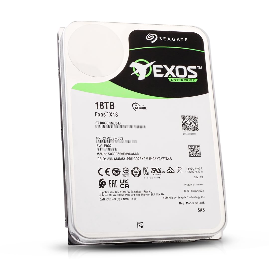 Seagate Exos X18 18TB HDD 2台 HD 18TB SAS Seagate Exos X18 Enterprise Capacity - ST18000NM004J
